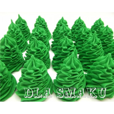 Choinka cukrowa Drzewko świąteczne 3D ZIELONE MATOWE