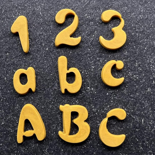 Alfabet silikonowy do masy cukrowej literki cyferki biscuit