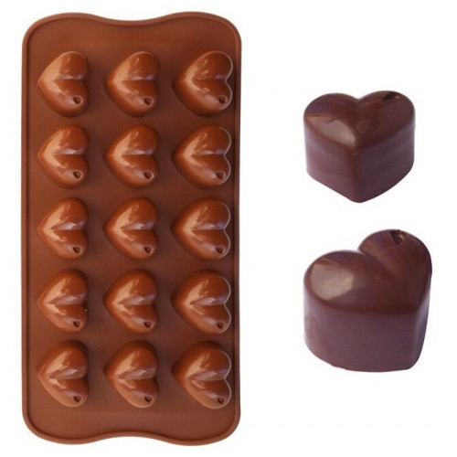 Forma silikonowa do czekoladek pralinek SERCA SERDUSZKA 5977