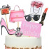 Toppery na tort urodzinowy Happy Birthday GIRL 8szt 9587