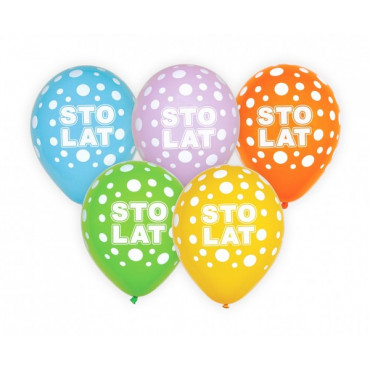 Balony urodzinowe "Sto Lat" 5szt GZ-STL5
