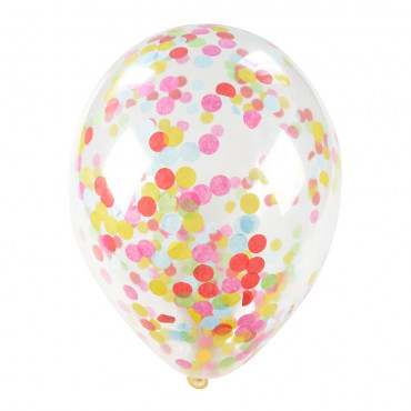 Balony urodzinowe Kolorowe Confetti 5szt KB2688