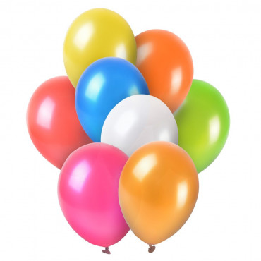 Balony urodzinowe Metalizowane Kolorowe 15szt KB4953