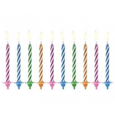 Świeczki urodzinowe NIEGASNĄCE 10szt SCP-9