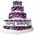 Balon foliowy Tort Różowy Happy Birthday 98cm PP460140