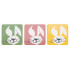 Czekoladowa dekoracja Królik Funny Bunny 3szt