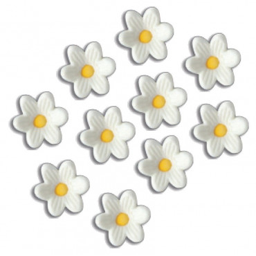 Kwiatki cukrowe Prymulki Białe 10szt