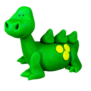 Figurka cukrowa Dinozaur Zielony 3D ręcznie wykonana dekoracja na tort