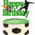 Topper brokatowy na tort Piłka Nożna Happy Birthday 10124