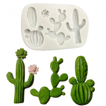 Forma silikonowa do dekoracji z masy cukrowej Kaktusy Kaktus 10176
