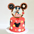 Topper akrylowy na tort urodzinowy okrągły Happy Birthday Mickey 10226