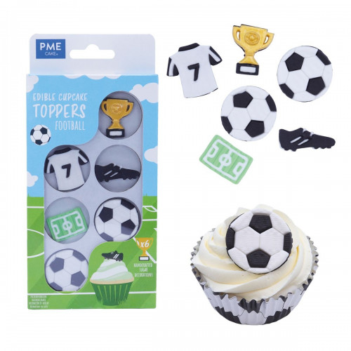 PME Zestaw cukrowy do dekoracji wypieków Piłka Nożna 6szt EDP01