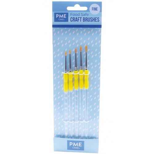 PME Pędzelki precyzyjne do malowania i pyłkowania ozdób 5szt Fine Craft Brushes CB1009