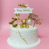 Figurka na tort Diamentowy Miś 3D Złoty 10377