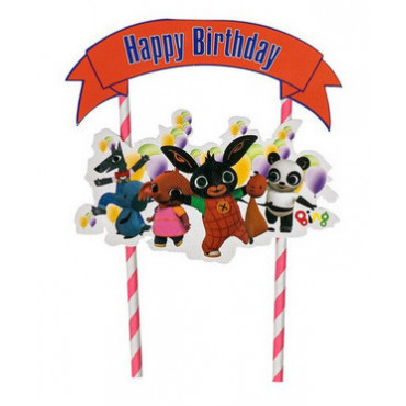 Topper urodzinowy na tort Królik Bing Happy Birthday 10736