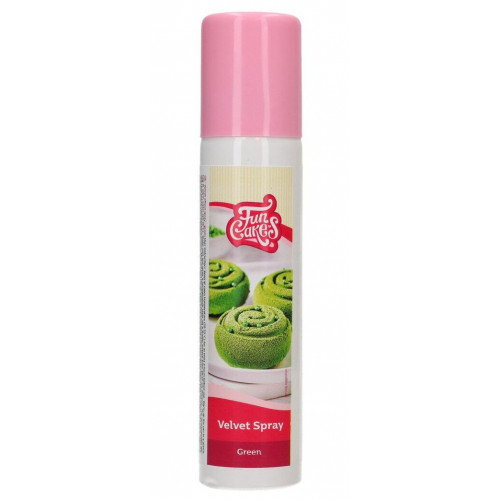 Fun Cakes Zamsz w sprayu do dekoracji Zielony 100ml bez E-171