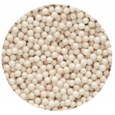 Posypka cukrowe perły large 8mm perełki błyszczące duże białe 40g bez E-171