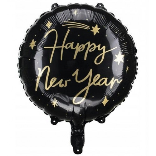 Balon foliowy okrągły Happy New Year 45cm FB162
