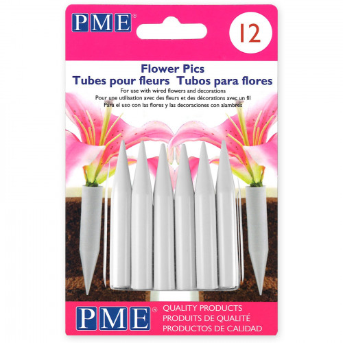 PME zestaw małych uchwytów do kwiatów zbiorniczki na wodę 12szt FP300