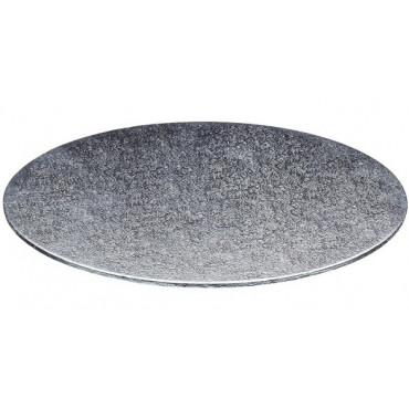 Azucren Podkład pod tort powlekany okrągły Srebrny 35cm h:3mm DE88146