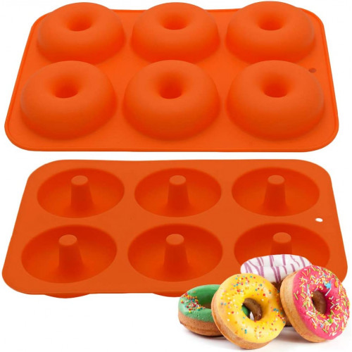 Forma silikonowa do pieczenia donutów pączków z dziurką 6 gniazd