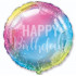 Balon foliowy okrągły Happy Birthday gradient 46cm B401614