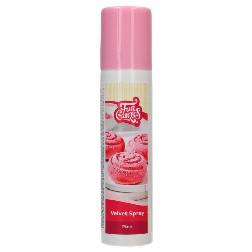 Fun Cakes Zamsz w sprayu do dekoracji wypieków Różowy 100ml F41365