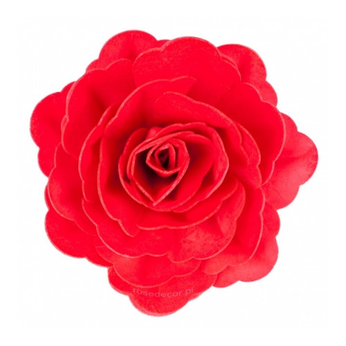 Róża waflowa 3D XXL Czerwona 12,5cm