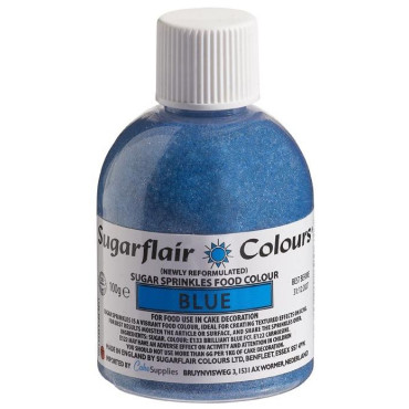 Sugarflair Posypka cukrowa kryształowy pył Niebieski Blue 100g H233T