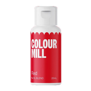 Colour Mill Barwnik olejowy do mas tłustych Red Czerwony 20ml CMO20RED