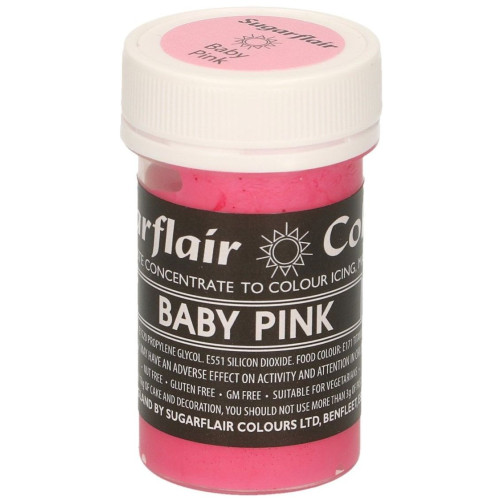 Sugarflair Barwnik jadalny w żelu Baby Pink Dziecięcy różowy bez E-171