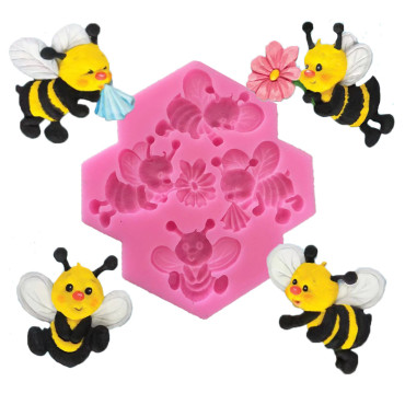 Forma silikonowa do dekoracji z masy cukrowej Pszczółki 11267