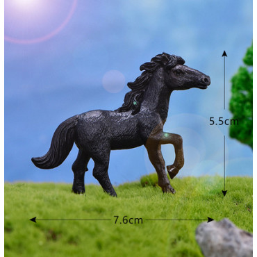 Figurka do dekoracji Koń czarny 3D 11272