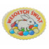 Dekoracja cukrowa Wielkanocna tabliczka królik z kolorowymi pisankami 1szt 11333
