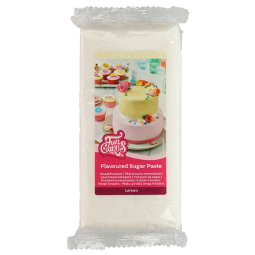 Fun Cakes Masa cukrowa lukier plastyczny BIAŁY smak CYTRYNOWY 1kg F20425 bezglutenowy