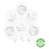Balony komunijne biodegradowalne srebrne Komunia Święta IHS 6szt PP132180