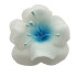 Kwiat na tort Magnolia cukrowa Biała z niebieskim środkiem 6cm 11499