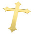 Topper akrylowy złoty na bok tortu Krzyż 11518
