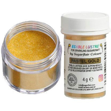 Sugarflair Barwnik pudrowy brokat błyszczący do pyłkowania malowania Pastel Gold E7015
