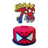 Brokatowy topper urodzinowy na tort Spider Man Birthday "7" 11647