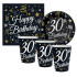 Zestaw urodzinowy "Happy 30" Talerzyki kubki serwetki komplet 32sztuki 11683