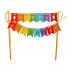 Topper urodzinowy na tort Kolorowe flagi Happy Birthday QT-DTHK