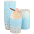 Sweet Baking Papilotki kubeczki papierowe do pieczenia Cieniowane niebieskie ze złotymi kropkami 50szt 11850