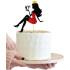 Topper brokatowy na tort Dziewczyna Kobieta 40th 11857
