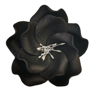 Dekoracja do ozdoby tortu Kwiat cukrowy Eustoma Czarna 8cm 11870