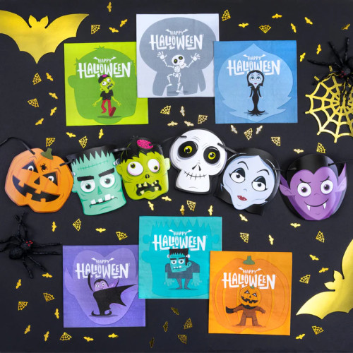 Serwetki papierowe Halloween Monsters 12szt mix 129708