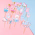 Toppery brokatowe do dekoracji wypieków Girl Urodziny Baby Shower 7szt 11915
