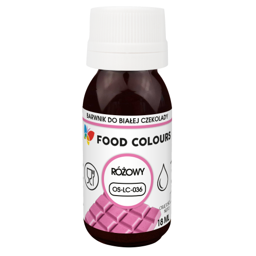 Food Colours Barwnik w płynie do białej czekolady Różowy 18ml