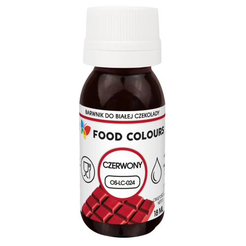 Food Colours Barwnik w płynie do białej czekolady Czerwony 18ml
