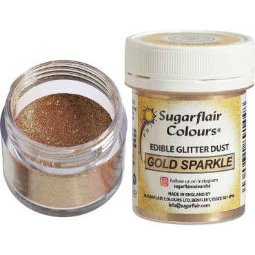 Sugarflair Barwnik pudrowy brokat błyszczący do pyłkowania malowania Gold Sparkle 10g E604
